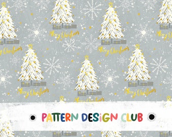 Kerstboom naadloos bestand, kerstmis naadloos patroon digitale download, naadloos patroon kerstmis, winterbomen naadloos patroon neutraal