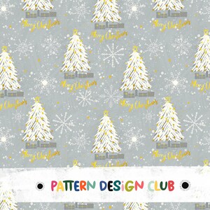 Christmas Tree Seamless File, Christmas Seamless Pattern Digital Download, Seamless Pattern Christmas, Winter Trees Seamless Pattern Neutral