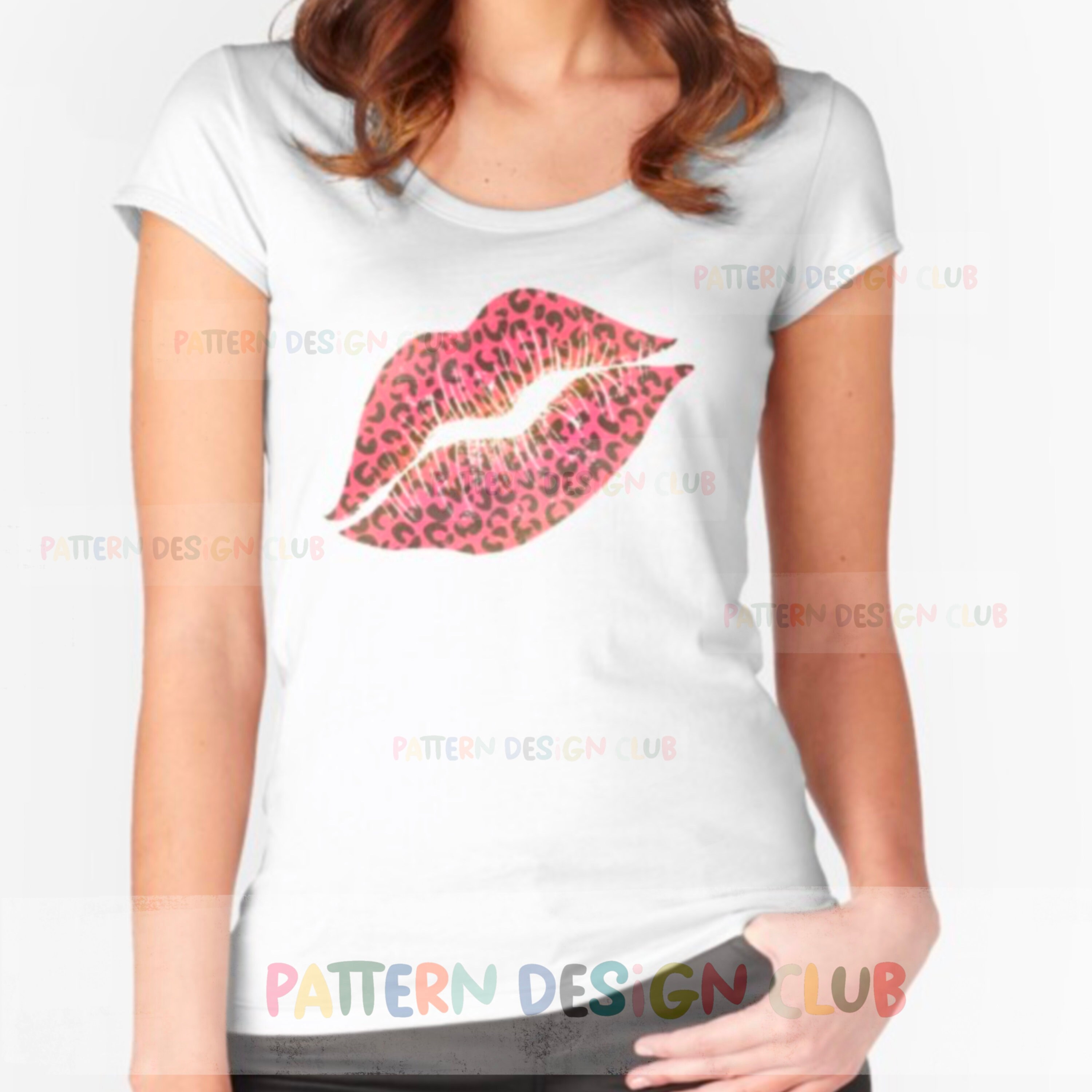 Leopard Print Lips Digital Transfer PNG, Valentines Sublimation ...