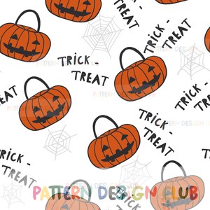 Halloween Seamless Pattern Design Commercial Use, Halloween Kids Cute Seamless Digital File, Fall Seamless Pattern File