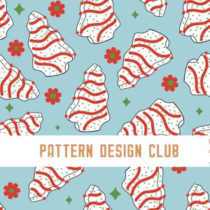 Weihnachten Weihnachtsbaum Kuchen nahtlose digitale Musterdatei, Urlaub Snack Dessert nahtlose Musterdatei