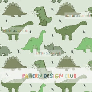 Dino Neutral Seamless Pattern Design for Commercial Use, Dino Seamless Digital Pattern for Fabric, Dinosaur Neutral Digital Paper