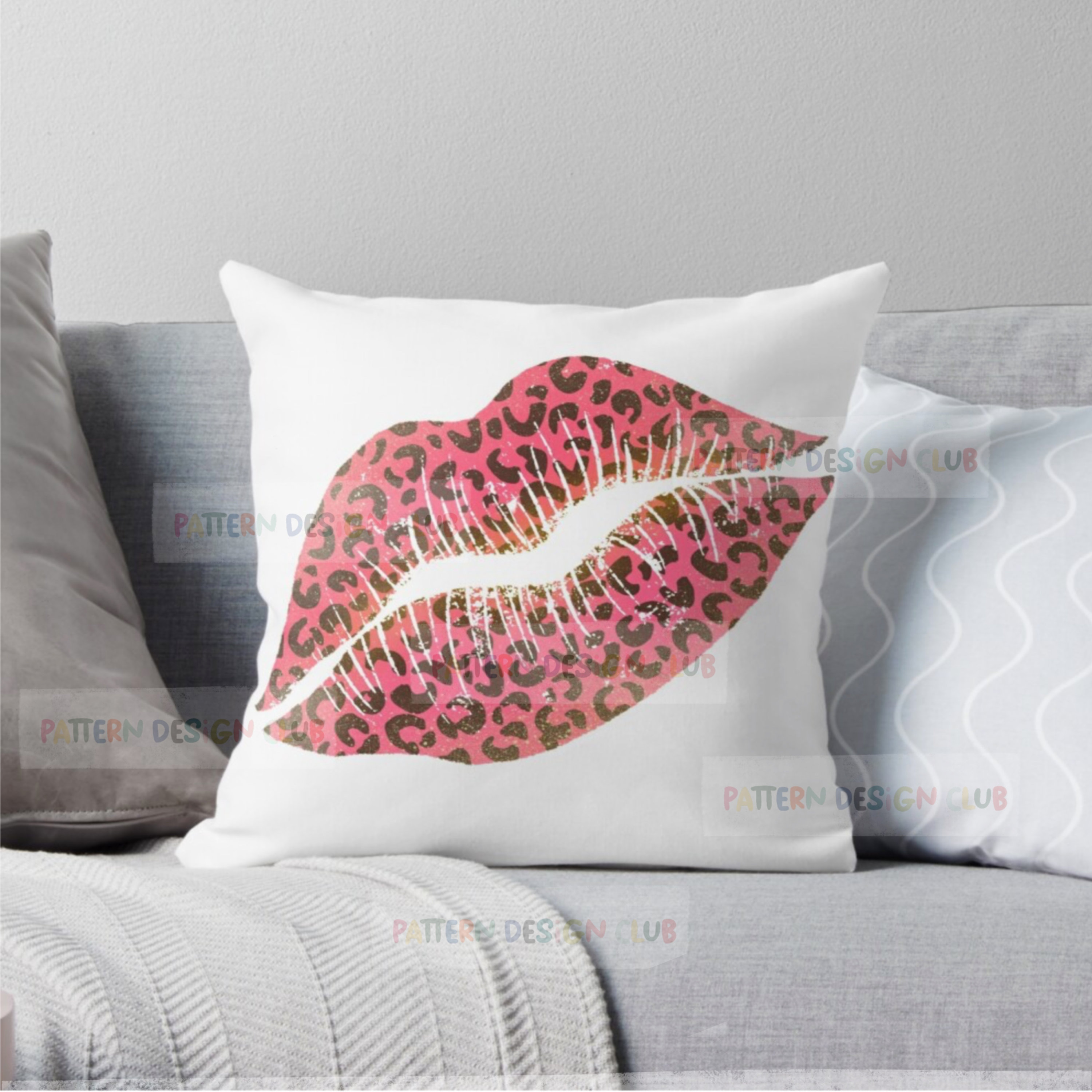Leopard Print Lips Digital Transfer PNG, Valentines Sublimation ...