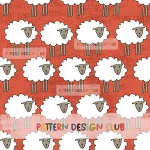 Farm Seamless Pattern, Animals Seamless Pattern Digital Download, Farmyard Nursery Seamless Pattern File Commercial Use