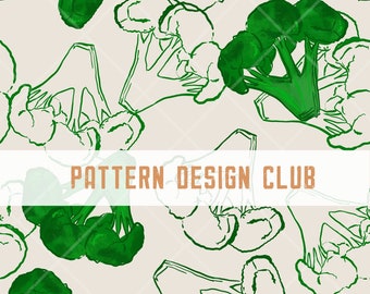 Vegetables Seamless Pattern File, Fruit Seamless pattern, Green Seamless,Broccoli Seamless, farm seamless, Veggie Seamless