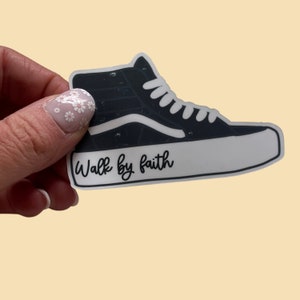 Walk by Faith Sticker, Christian stickers, trendy stickers, cute stickers, aesthetic stickers, christian aesthetic stickers