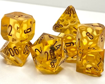 Honeybee - 7 piece polyhedral dice set