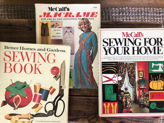 2 Vintage Sewing Books 1970s Better Homes and Gardens Sewing Book, Mccall's  Sewing for Your Home FREE VINTAGE MACRAME Magazine 