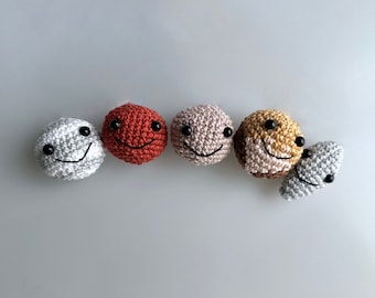 Pluche sleutelhangers dwergplaneet: Pluto, Ceres, Eris, Makemake, Haumea, amigurumi van het zonnestelsel