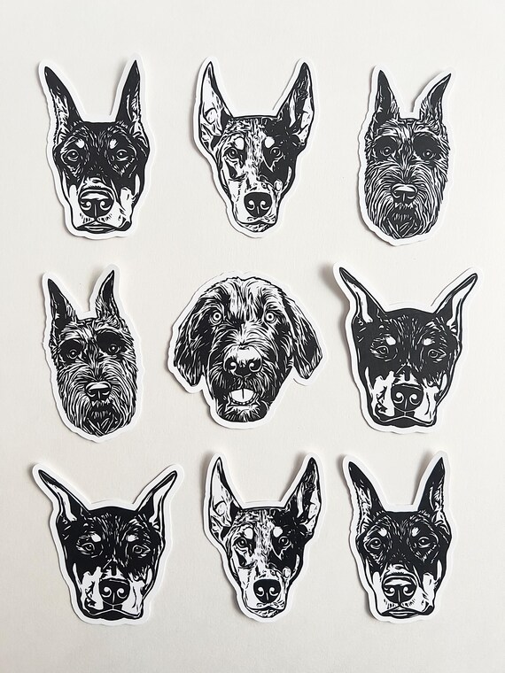 Custom Pet Stickers | Personalized Dog Sticker | Pet Portrait Sticker | Cat Stickers | Dog Portrait | Water Resistant | Laminated Stickers