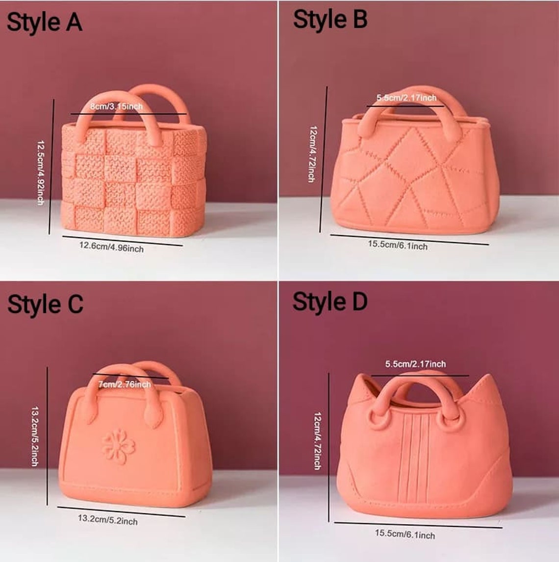 Ceramic Handbag Vase Ladies Handbag Flower Vase Cute Purse Etsy