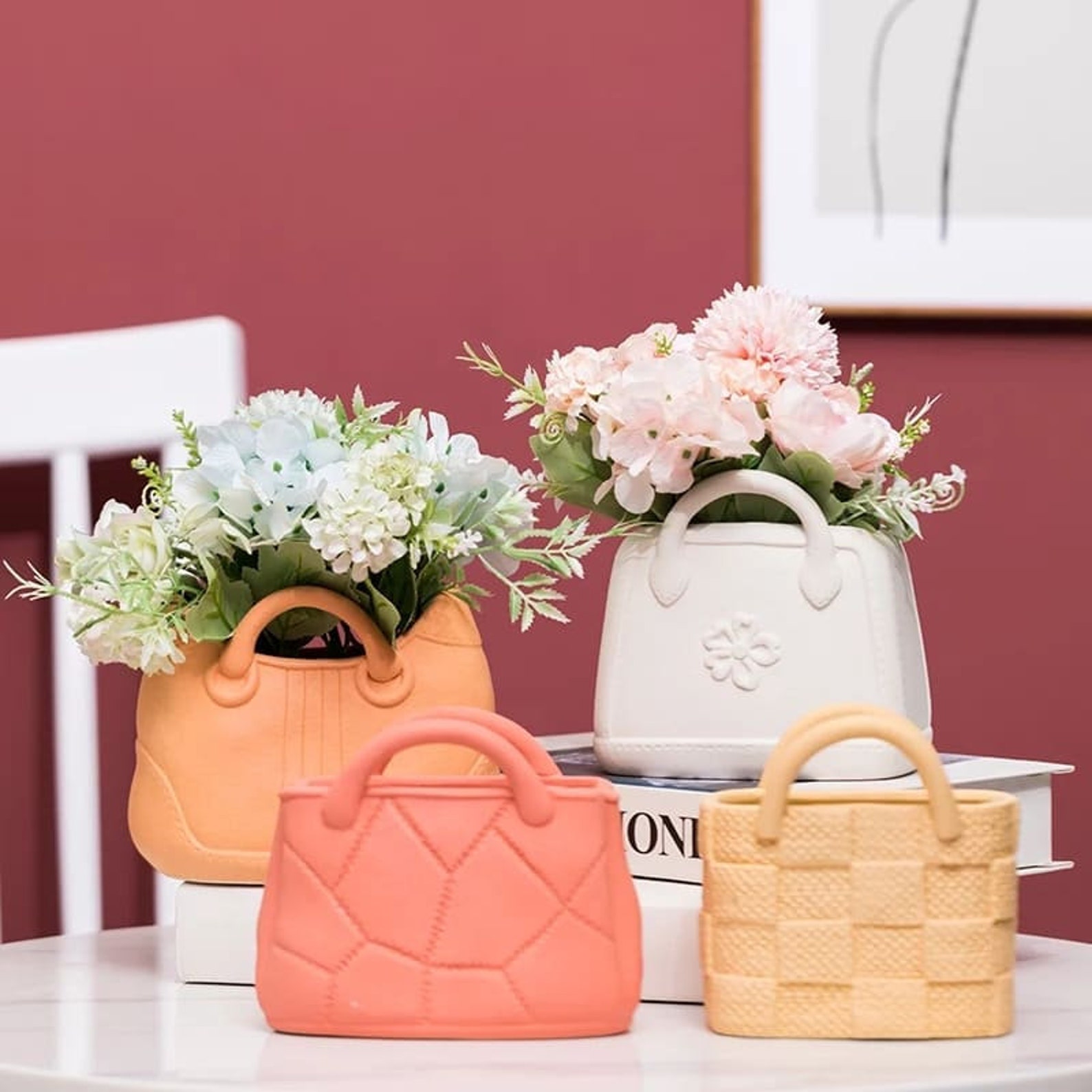 Ceramic Handbag Vase Ladies Handbag Flower Vase Cute Purse Etsy