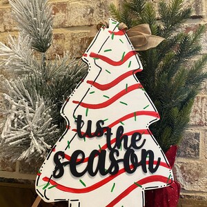 Christmas Tree door hanger, Christmas tree door sign, Door sign for Christmas, Christmas Ornament, Christmas Decoration, Christmas decor image 3