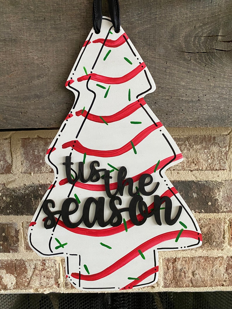 Christmas Tree door hanger, Christmas tree door sign, Door sign for Christmas, Christmas Ornament, Christmas Decoration, Christmas decor image 7