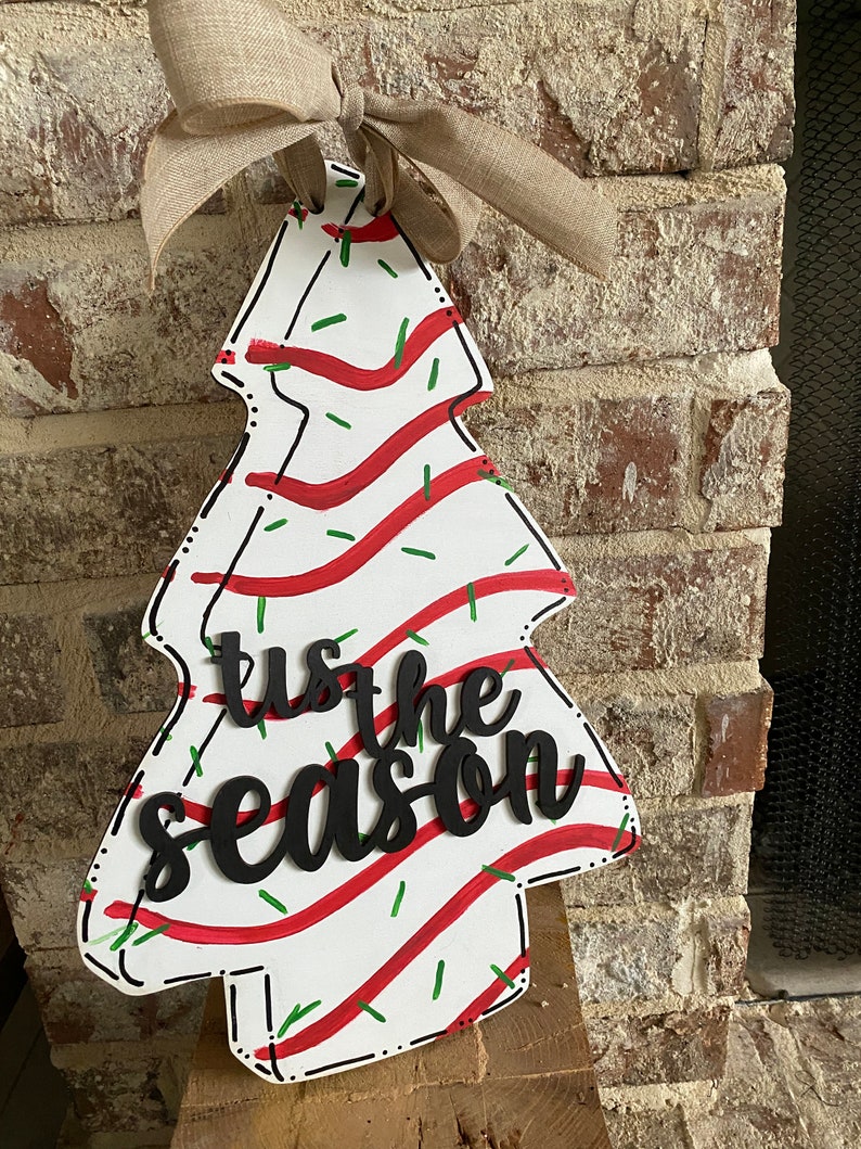 Christmas Tree door hanger, Christmas tree door sign, Door sign for Christmas, Christmas Ornament, Christmas Decoration, Christmas decor image 5