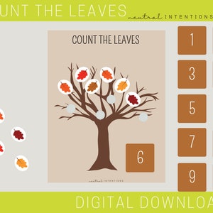 Fall Counting 1-10 Activity | Preschool | Homeschool Learning | Number Counting | Printable