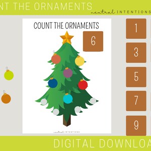 Christmas Counting 1-10 Activity | Preschool | Homeschool Learning | Number Counting | Printable