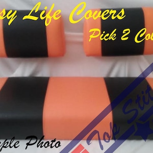 Club Car DS Front Seat Set (Staple On Vinyl) ( Pick 2 Colors ) Made In The USA