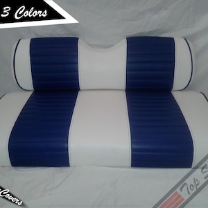 Quilt Ez-Go Txt/Rxv With Piping Front Seat Set (Staple On Vinyl) ( Pick 3 Colors ) Made In The USA