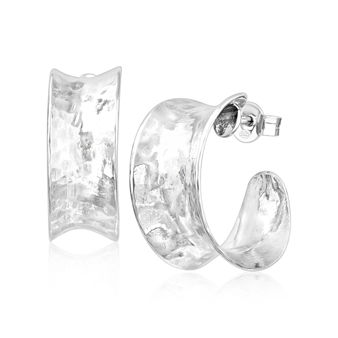 Curved Hoops, Large Hoop Earrings, Unique Hoop Earrings, Unique Hoops ...