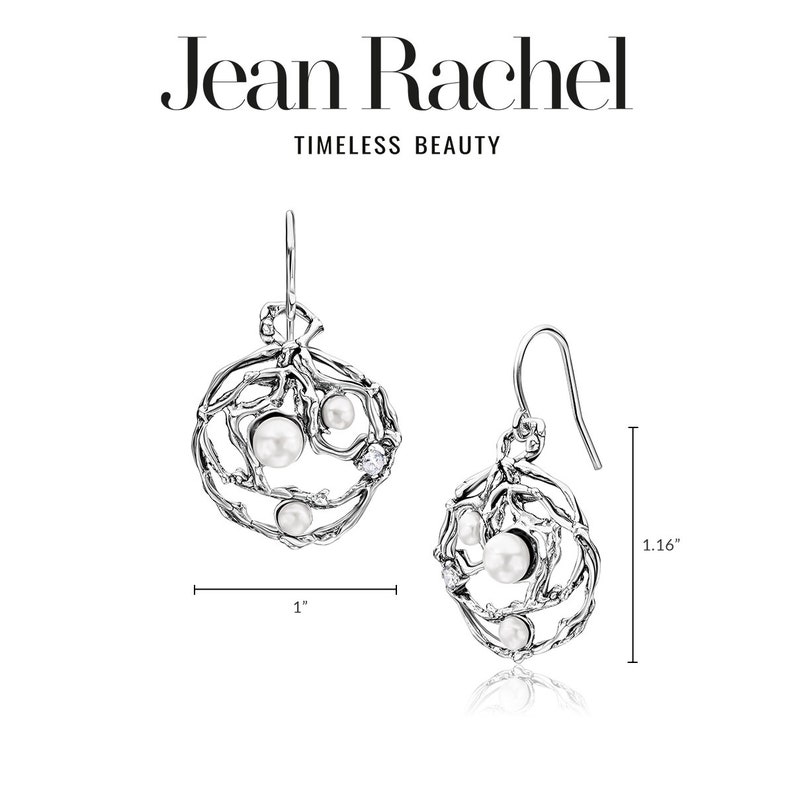 Boucles d'oreilles multi pierres, Boucles d'oreilles artistiques en argent sterling avec perles CZ, Boucles d'oreilles de mariée, Bijoux faits main, Boucles d'oreilles en fil métallique, Cadeau pour elle image 6