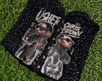 Custom Usher Chris Brown Corset | Rhinestone Concert Corset | Handmade R&B Inspired Bustier | Music Festival Outfit | Birthday Tour Fashion
