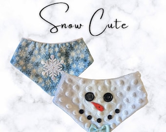 Omkeerbare sneeuwpop-bandana, zachte nertsfleece