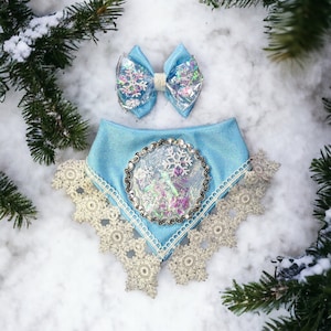 Snow Globe Bandana | Snowflake Bandana | Winter Bandana