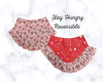 Blijf hongerig OMKEERBARE huisdierbandana| Patat Bandana| Valentijnsdagbandana