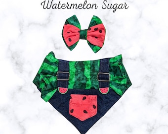 Watermeloensuiker | Zomerbandana | Huisdierenoverall | Pet-bandana