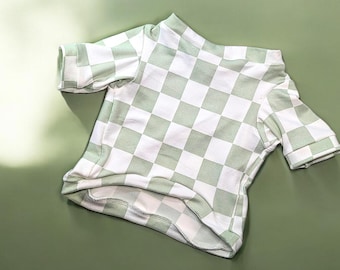 Groen geruit overhemd voor huisdieren | Hondenshirt | Shirt katten | Shirt voor huisdieren