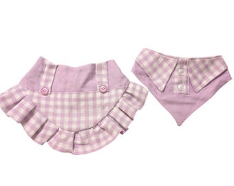 Lavendel bedel | Huisdierbandana | Lentebandana | Gingham-bandana