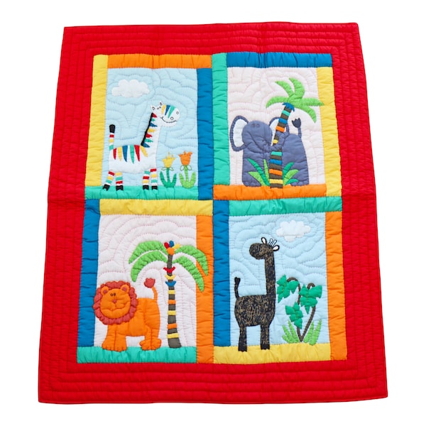 Animal Quilt | Handmade | Baby Activity Mat | Montessori Baby Mat | Floor Activity Mat | Toddler & Big Kid Blanket