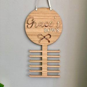 Timber Personalised Bow Holder