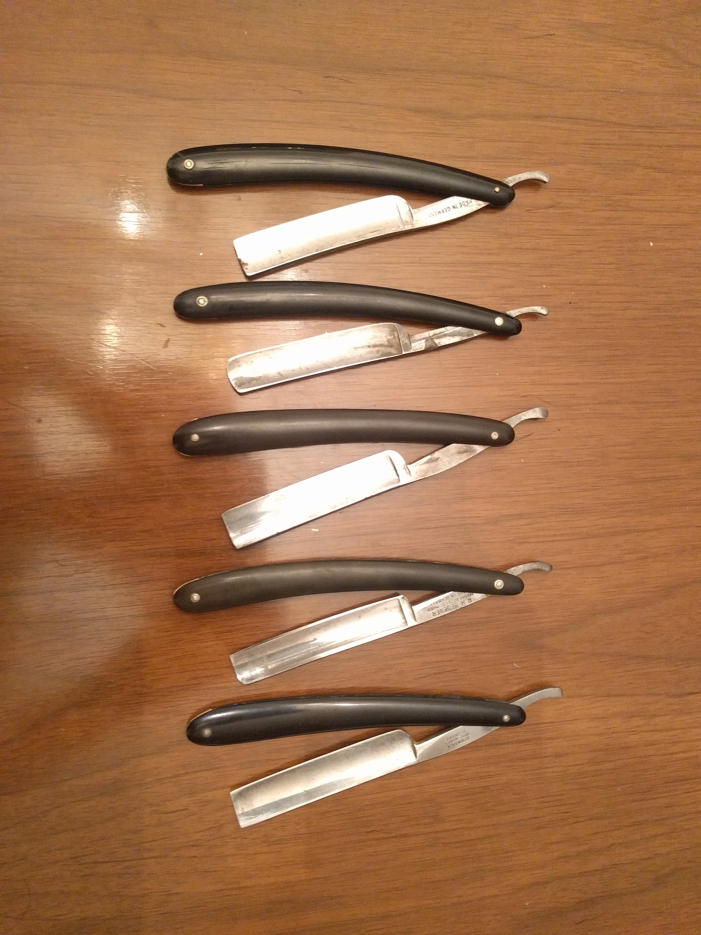5 Estate Razors Nice Black Straight Razor Collection Includes Etsy