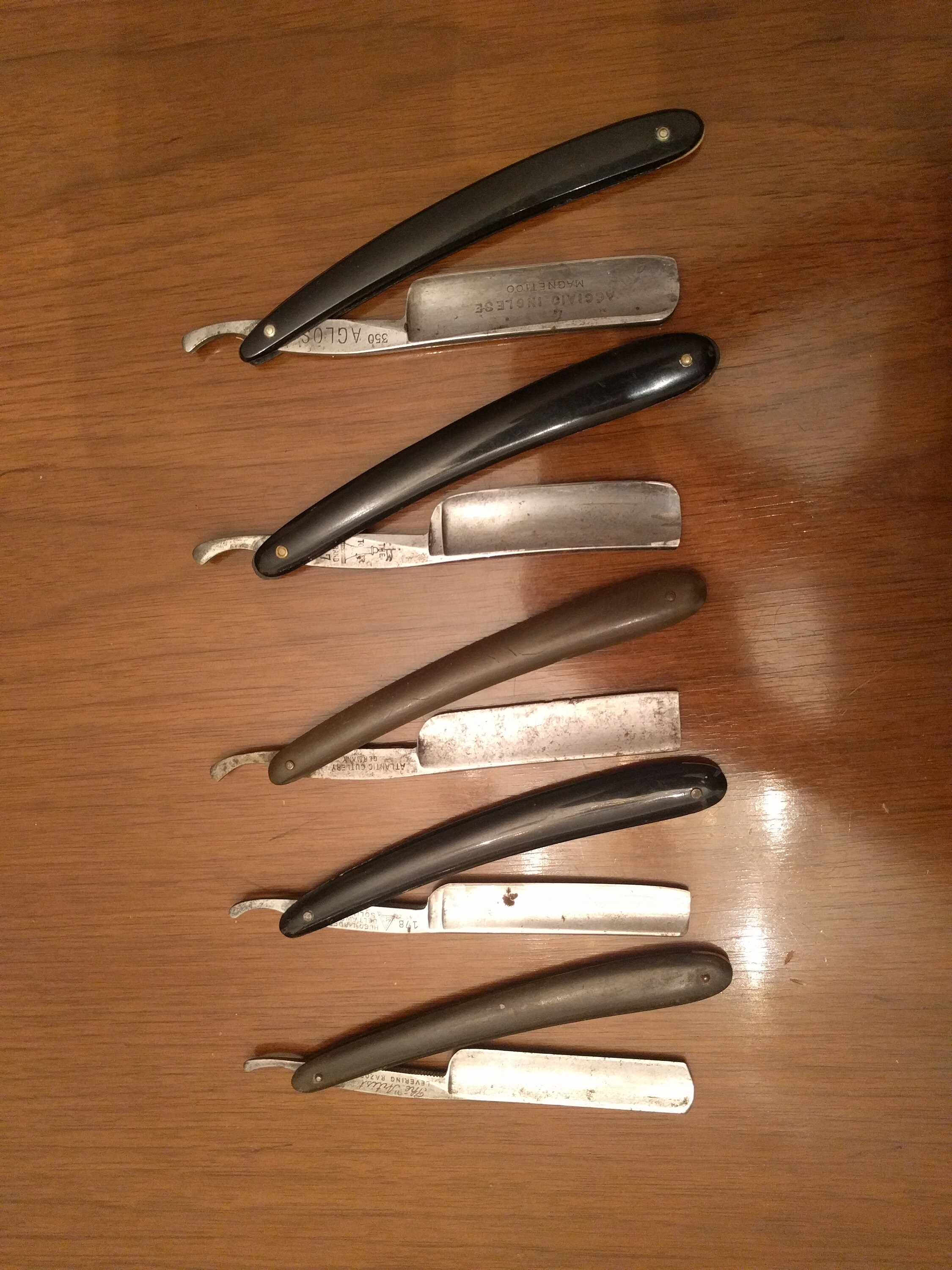 5 Estate Razors Nice Black Straight Razor Collection Incluye Etsy