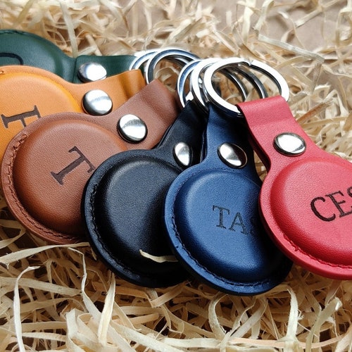 Leather Key Ring for Apple Airtag Personalised Air Tag Case Etsy UK