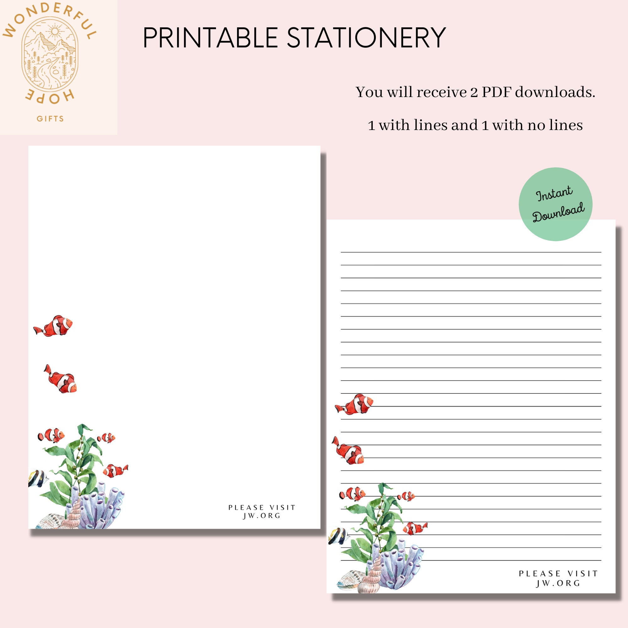 Jw Jw gifts JW printables jw stationery jw letter writing - Etsy España