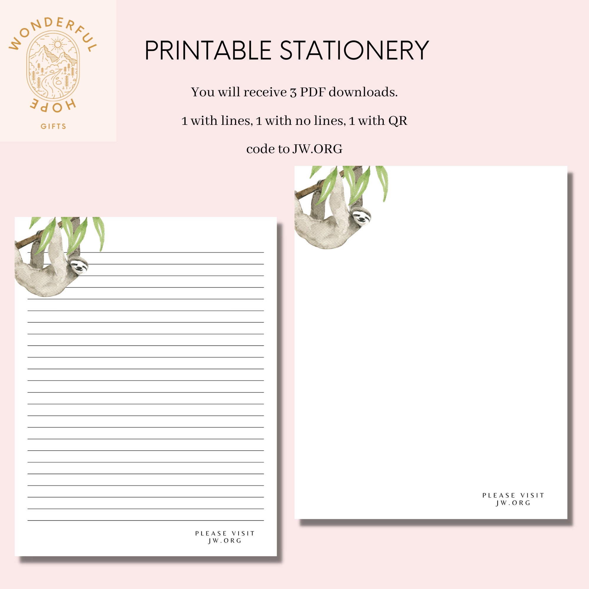 Jw Jw Gifts JW Printables Jw Stationery Jw Letter Writing - Etsy