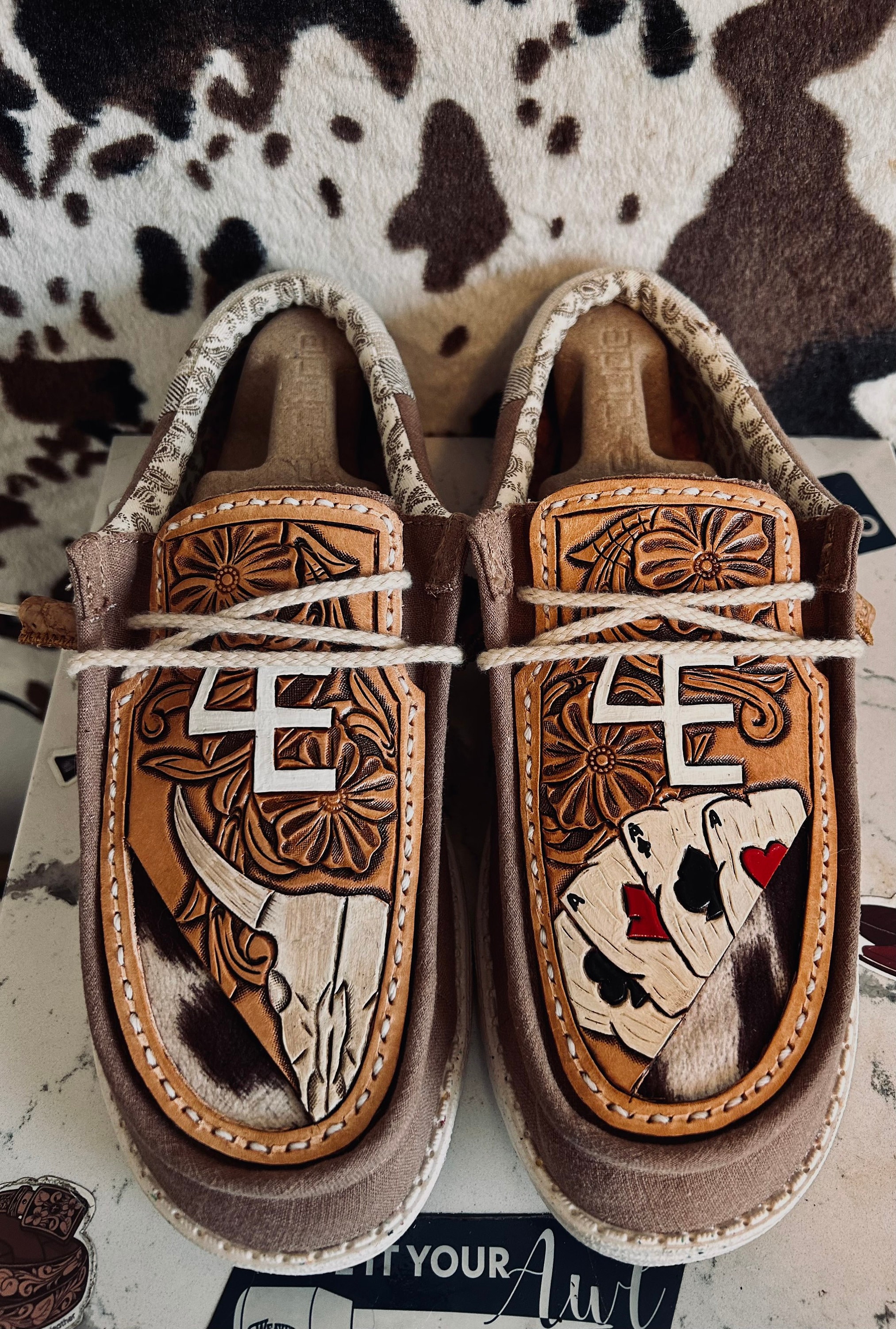 custom leather hey dudes womens