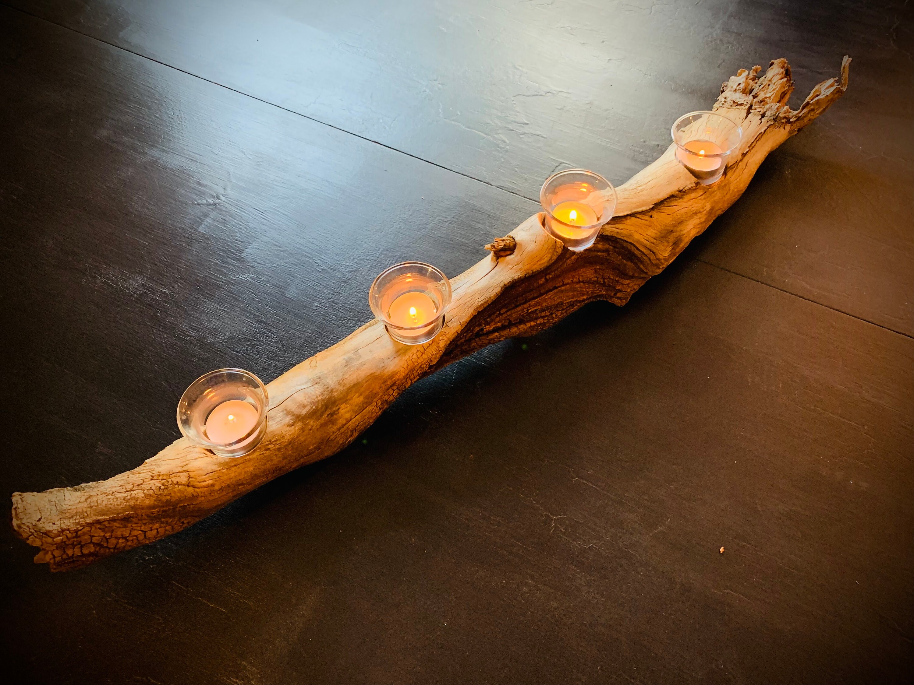 Driftwood Candle Holder Large Etsy