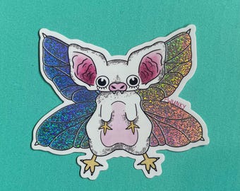 Pegatina de vinilo de murciélago hada