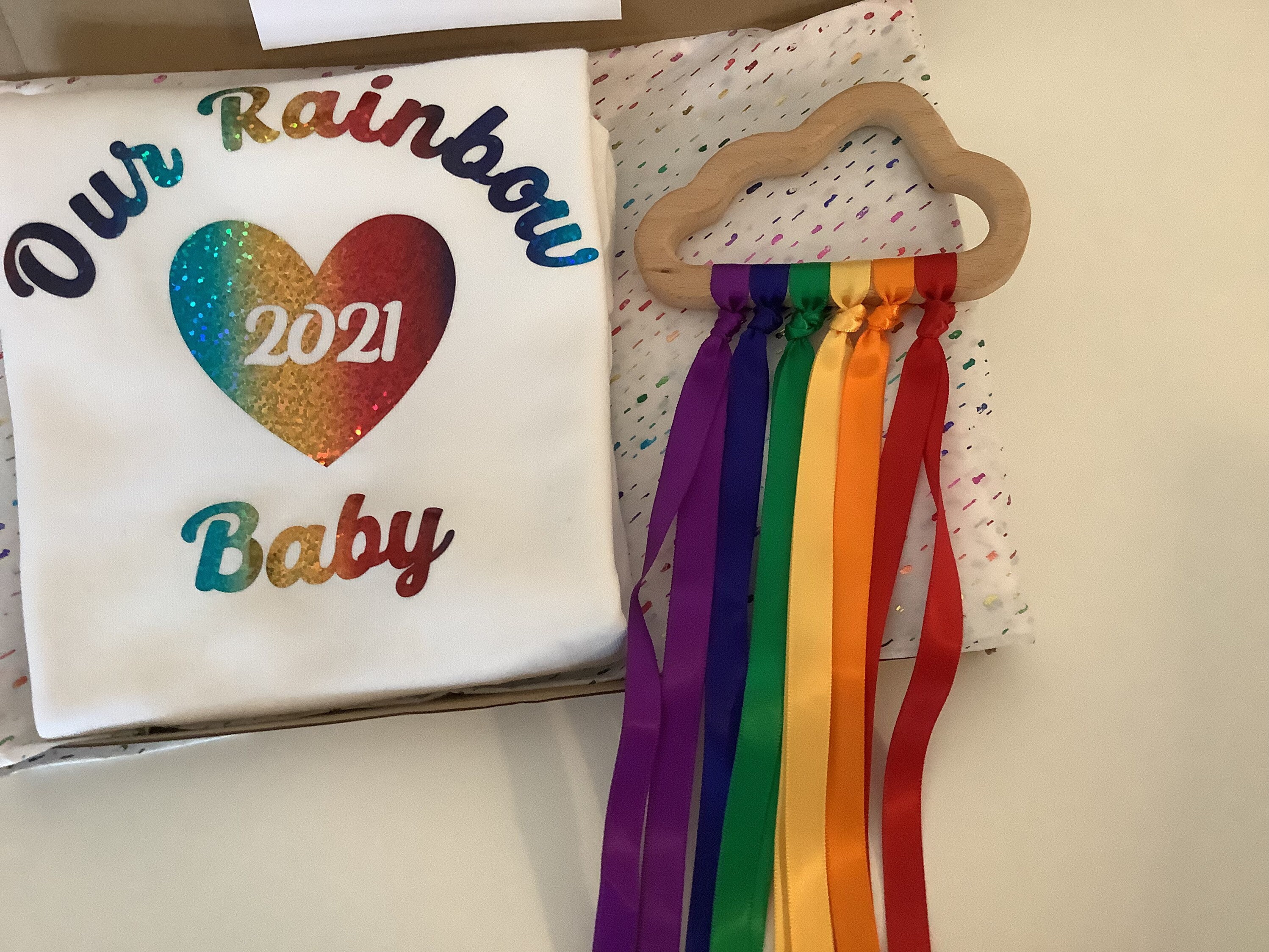 Rainbow Baby Gift Set Personalised Letterbox Baby Shower Etsy UK