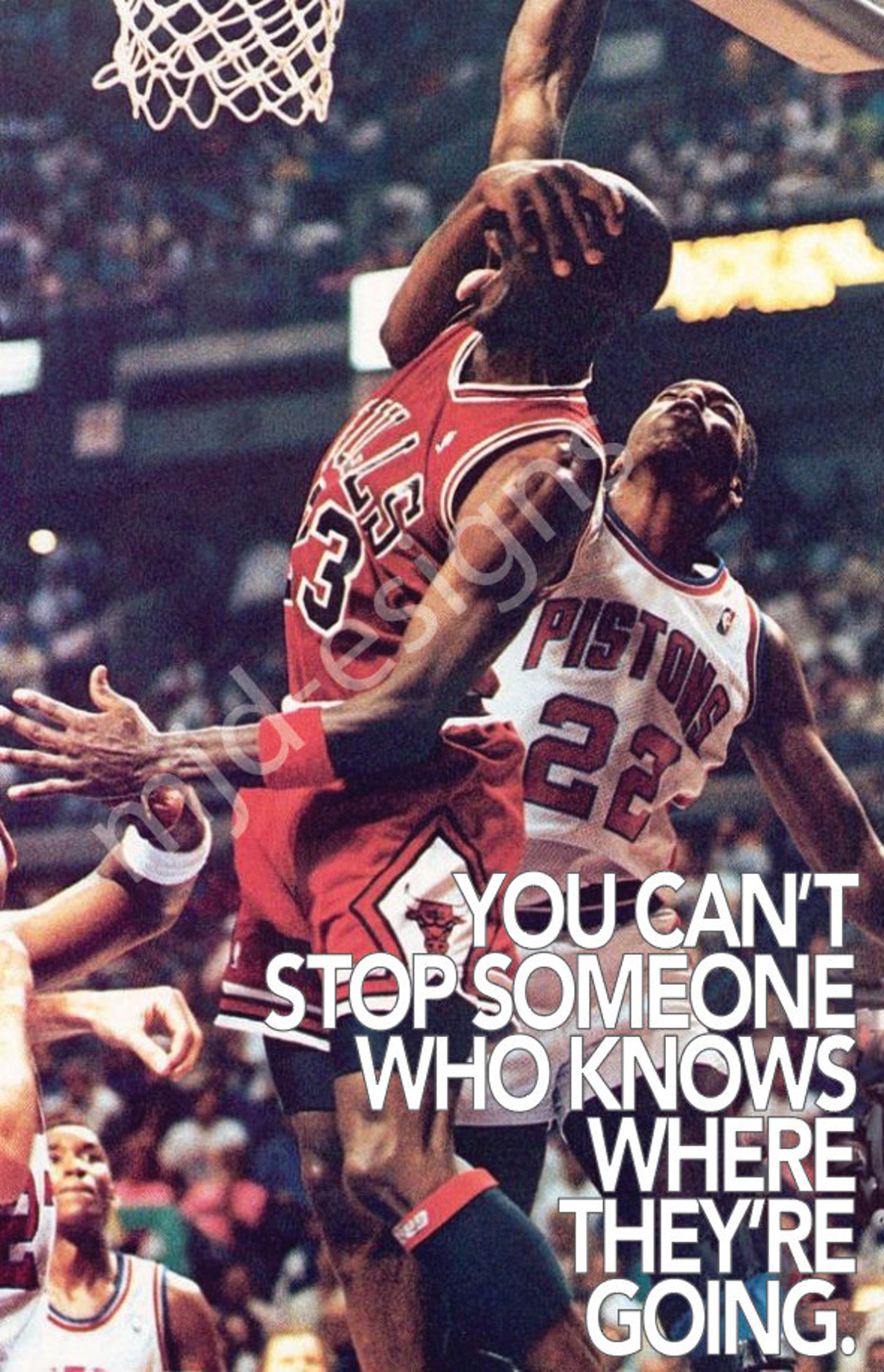 Michael Jordan Basketball Chicago Bulls Quote Poster Wall Etsy