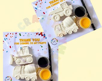 Construction Party Bags | Paint Your Own Mini Truck | Mini Digger | Assorted | Craft Kits | Party Favours | Transport