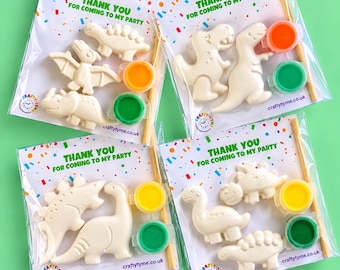 Dinosaur Painting Kit Party Favours | T-Rex, Triceratops, Pterodactyl Craft Kit | Kids Birthday Party Favours | Dinosaur Kids Gift