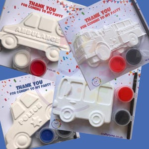 Vehicle Party Bag Fillers UK | Kids Birthday Party Favours | Police Fire Ambulance Bus Construction | Rocket Space Party Bags | Transport