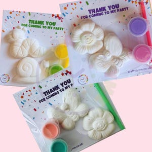 Paint Your Own Butterfly & Snail Craft Kits | Garden Animal Party Favors | Woodland Minibeast Party Bags