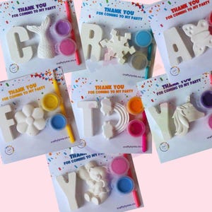 Paint Your Own Letter Craft Kit | Initial Party Favors | Bag Fillers | Personalised Initial Party Bag Kits | MINIMUM ORDER OF 4