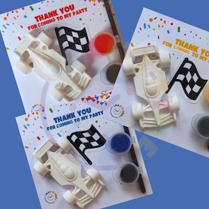 Racing Car Party Bag Fillers | Kids Birthday Party Favours | Paint Your Own Cars Craft Kit | Car Party Bags | Car Wheels Party